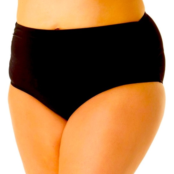 Anne Cole Plus High Waist Shirred Swim Bottom 20W - Picture 1 of 5